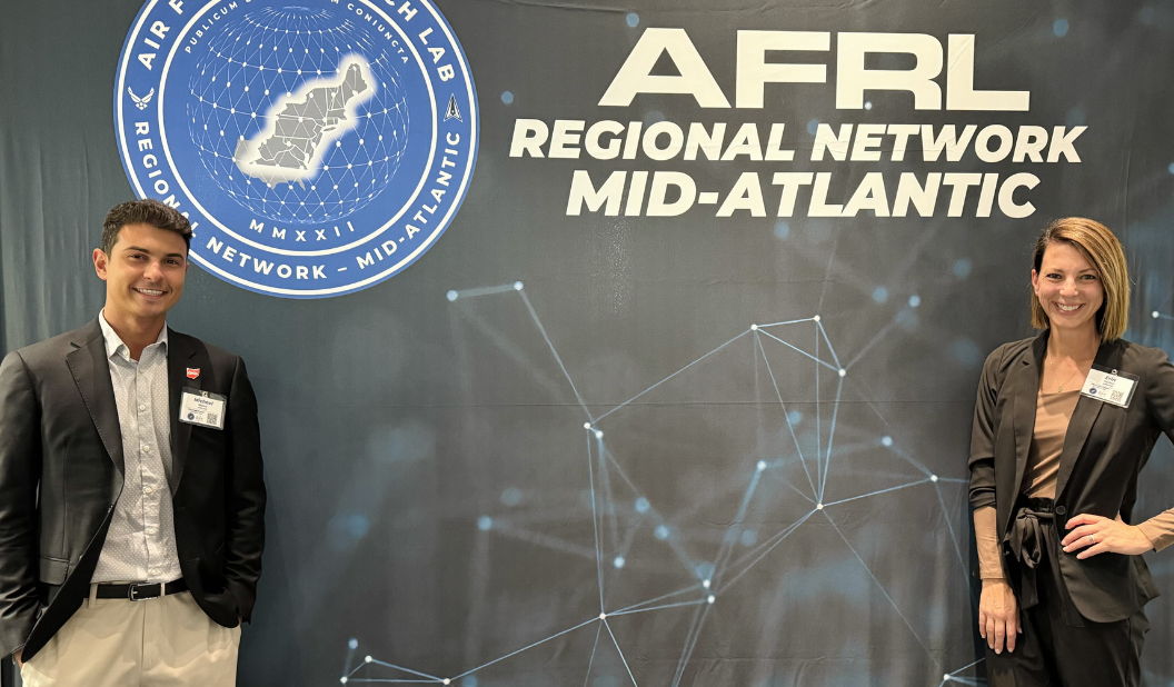 Erin and Michael APEX Team Members at AFRL Regional Network Mid-Atlantic Meeting