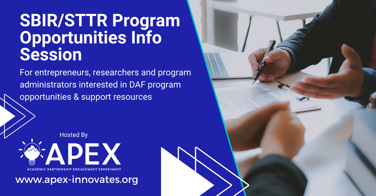 APEX SBIR/STTR Information Sessions Image