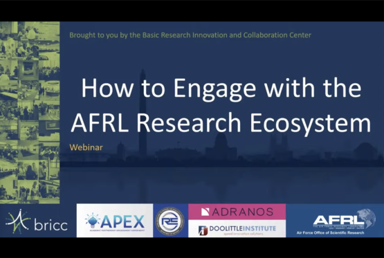 AFOSR Webinar: How to Engage with the AFRL Research Ecosystem 