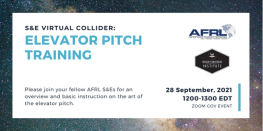 S&E Virtual Collider: Elevator Pitch Training